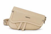 Beige / Flap / Magnetic Snap / Rexin